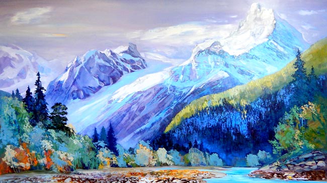 Аджиева В.Б. «Теберда» 60х80, 2015 (холст, масло)